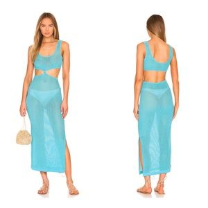 The Bailey dress in cerulean blue